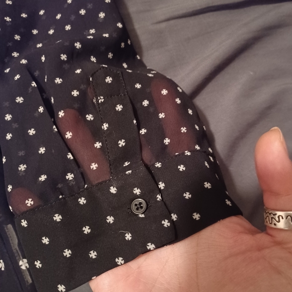 Old Navy XL Black Long Sleeve Blouse - Picture 2 of 4